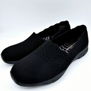 Skechers #49481 Seager Stat Air-Cooled Memory Foam Slip-On Black Shoes